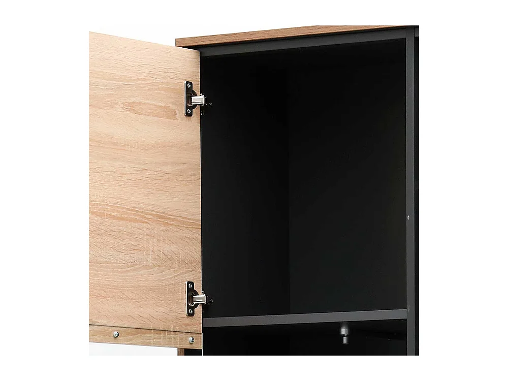 Wohnzimmervitrine in Eiche dunkel Optik Loft Design