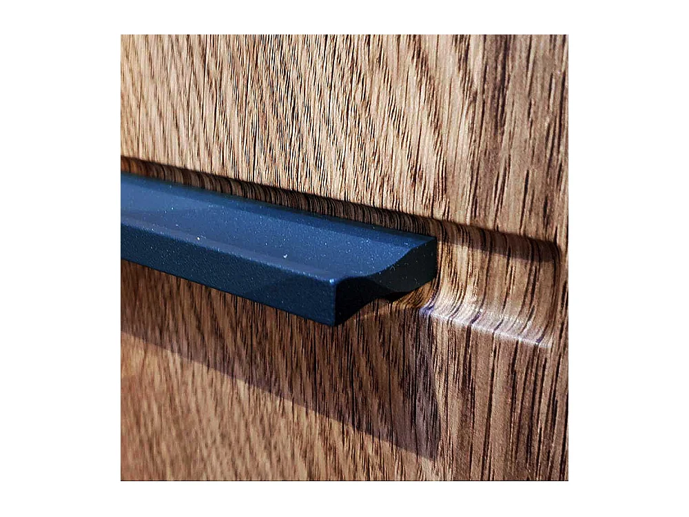 Wohnzimmervitrine in Eiche dunkel Optik Loft Design