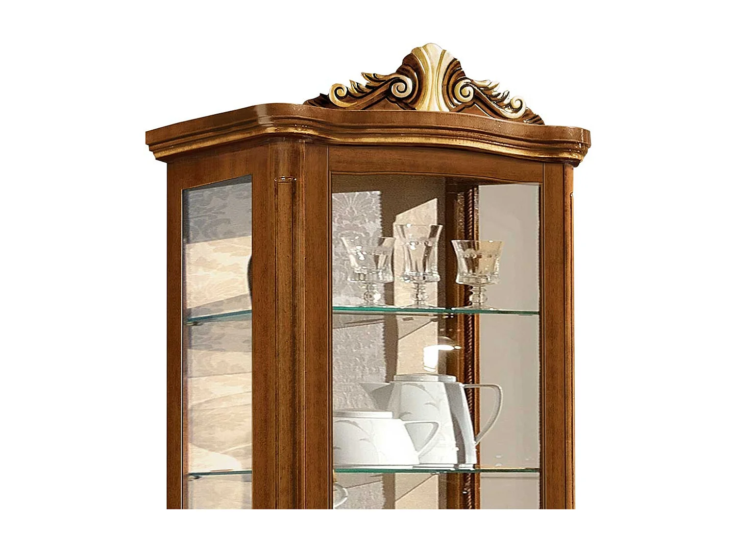 Esszimmervitrine in Nussbaumfarben italienischen Design