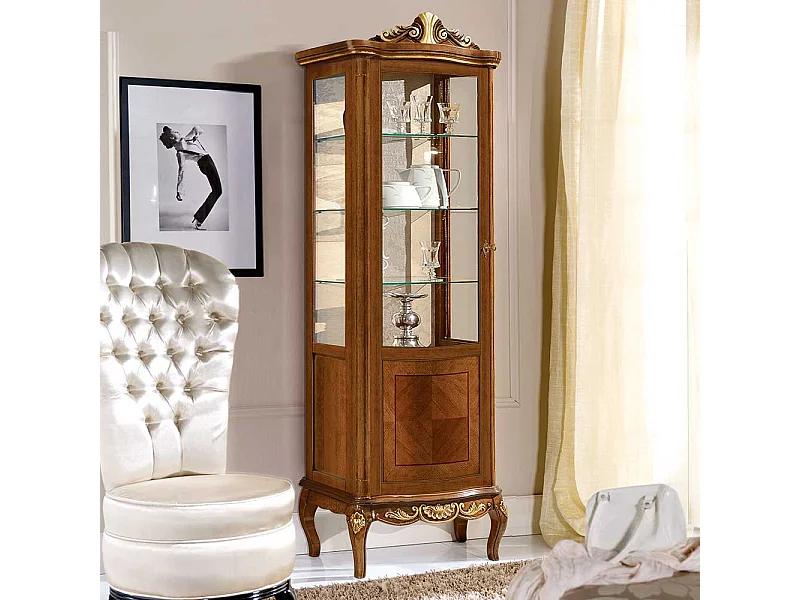 Esszimmervitrine in Nussbaumfarben italienischen Design