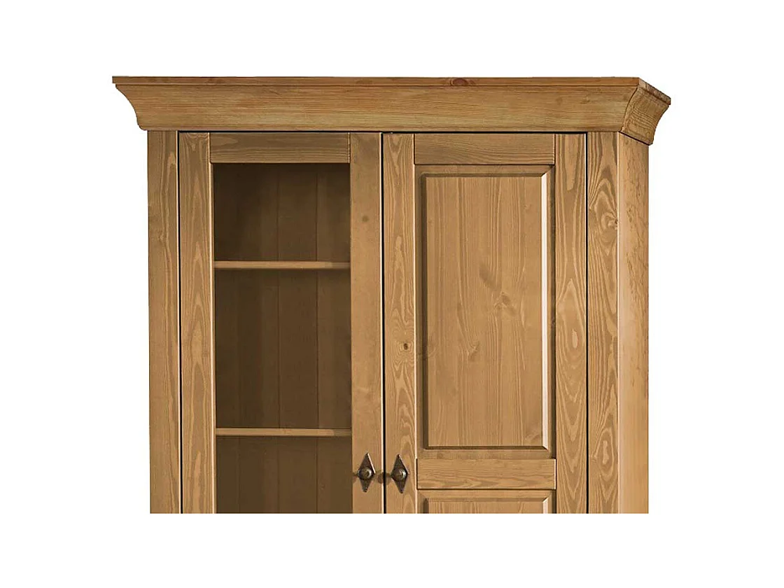 Wohnzimmervitrine aus Kiefer teilmassiv Landhaus Design