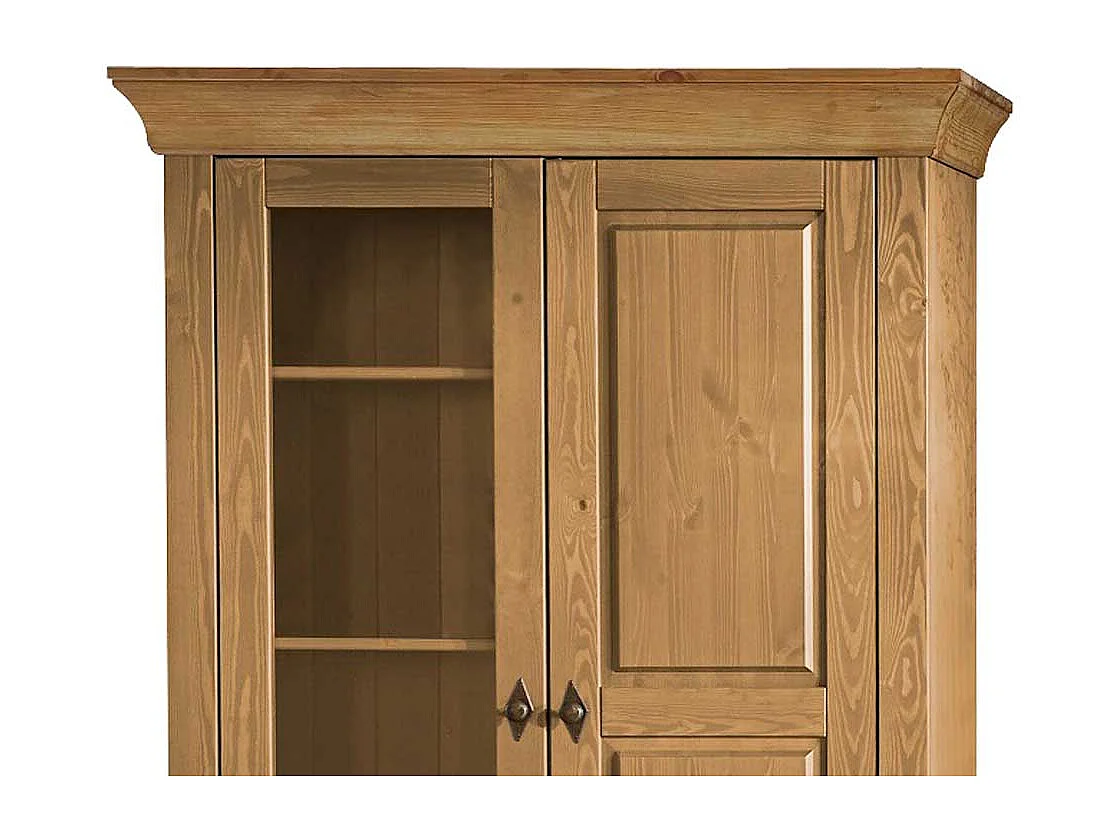 Wohnzimmervitrine aus Kiefer teilmassiv Landhaus Design