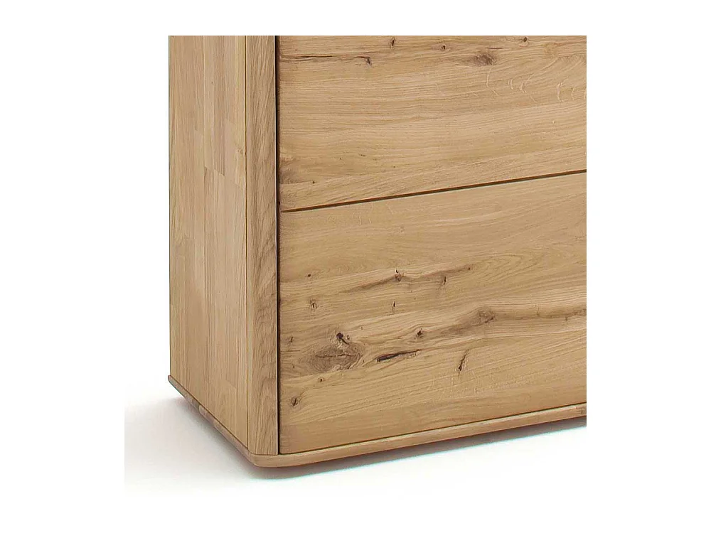 Standvitrine in Eiche Bianco Eiche Massivholz