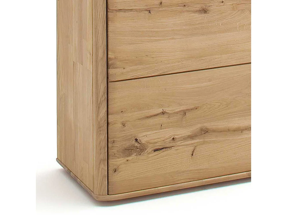 Standvitrine in Eiche Bianco Eiche Massivholz