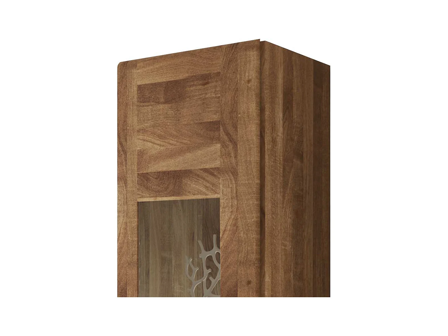 Wandvitrine aus Wildeiche Massivholz 40 cm breit