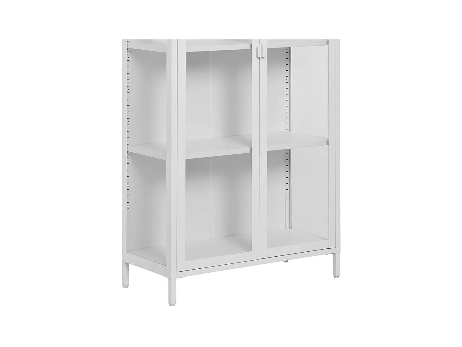 Esszimmervitrine Standvitrine aus Glas und Metall