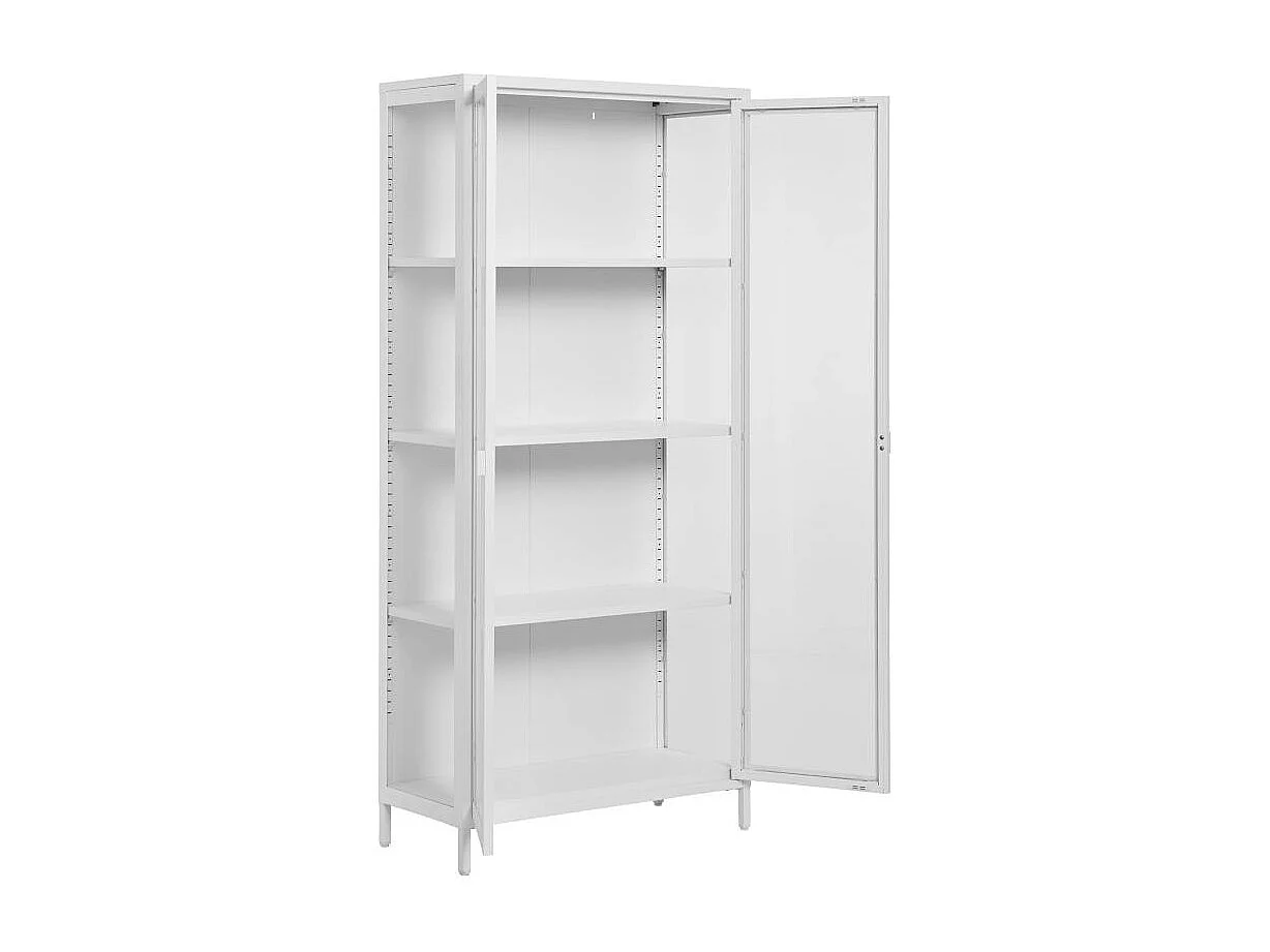 Esszimmervitrine Standvitrine aus Glas und Metall