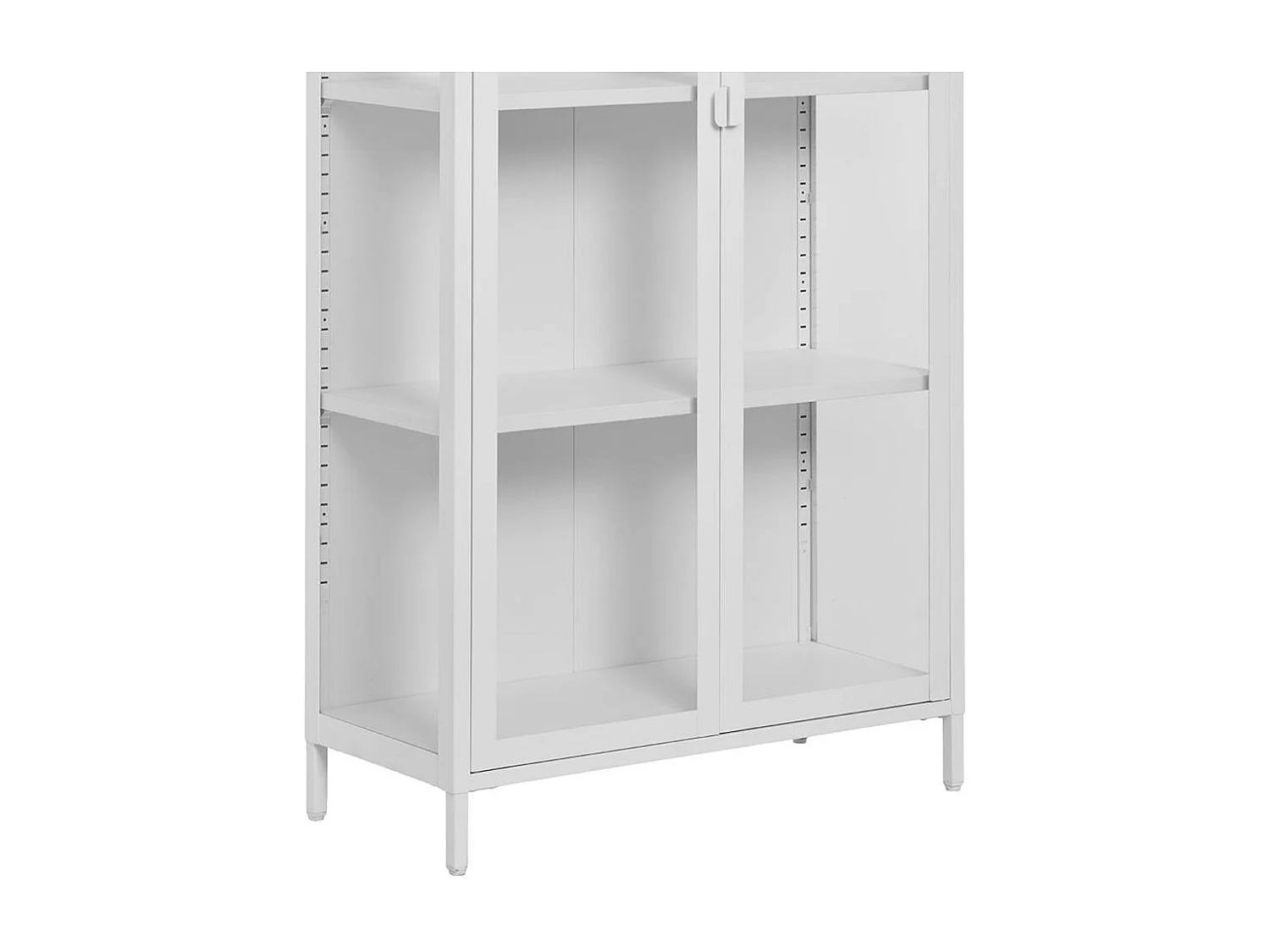 Esszimmervitrine Standvitrine aus Glas und Metall