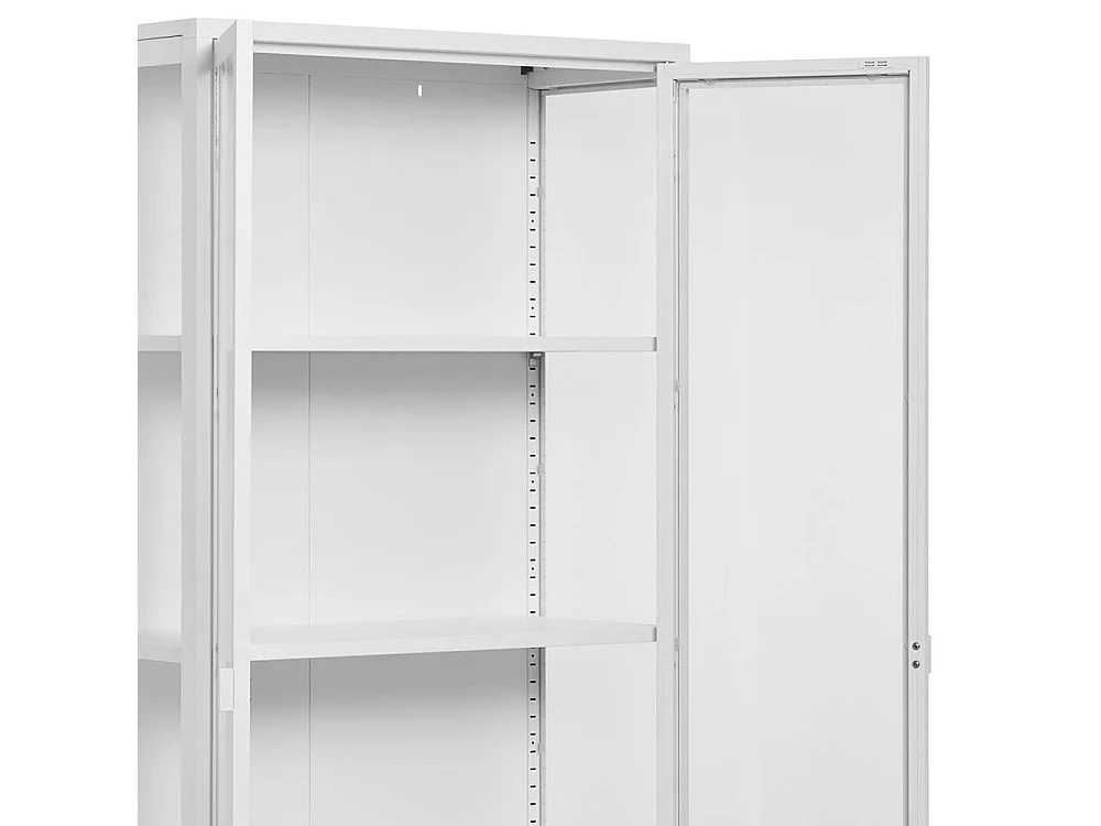 Esszimmervitrine Standvitrine aus Glas und Metall