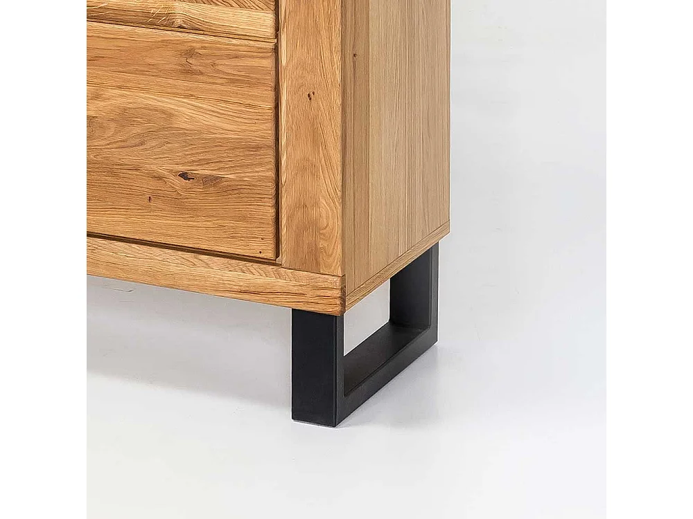 Wohnzimmervitrine aus Wildeiche geölt 110 cm breit