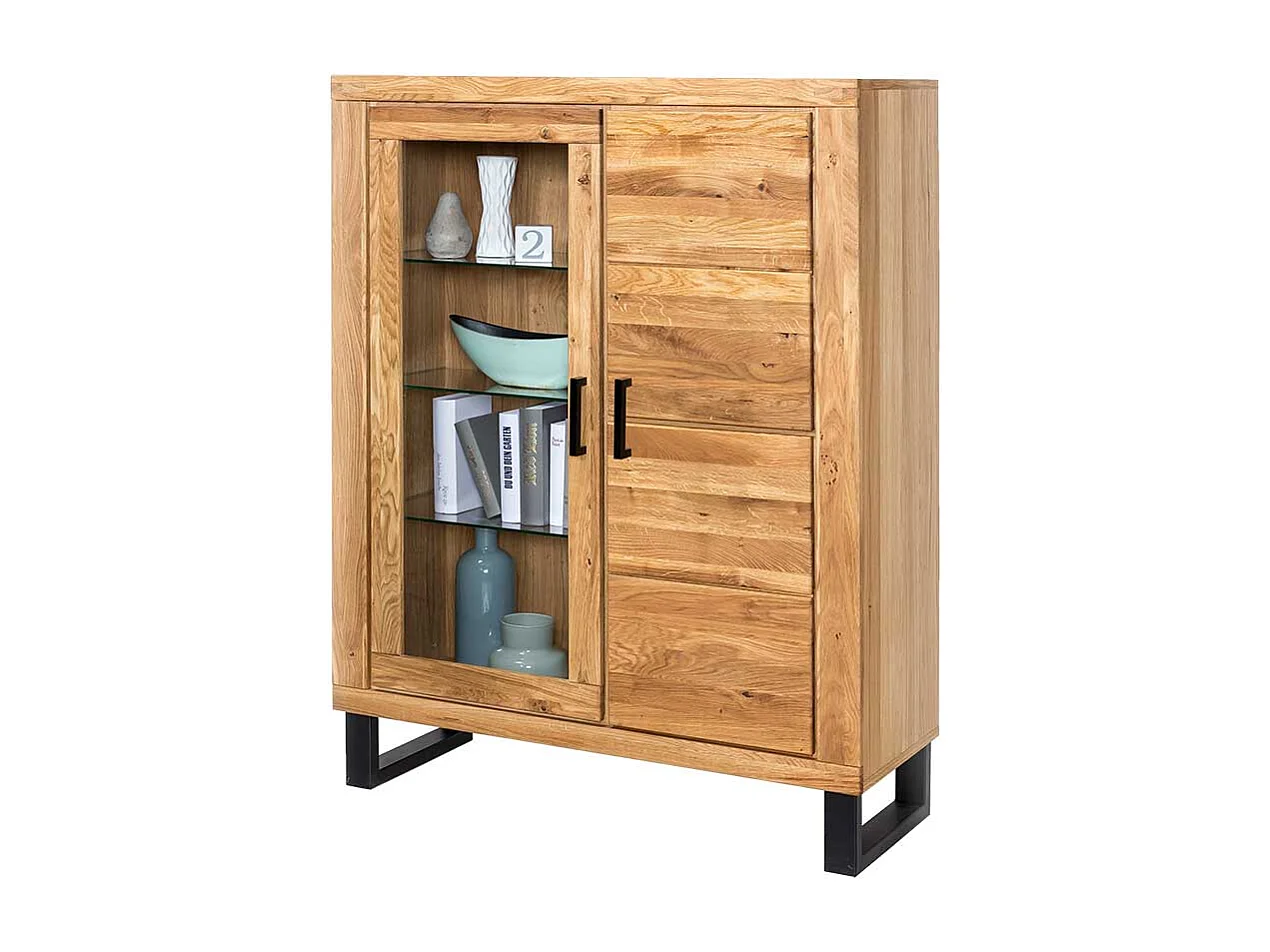 Wohnzimmervitrine aus Wildeiche geölt 110 cm breit