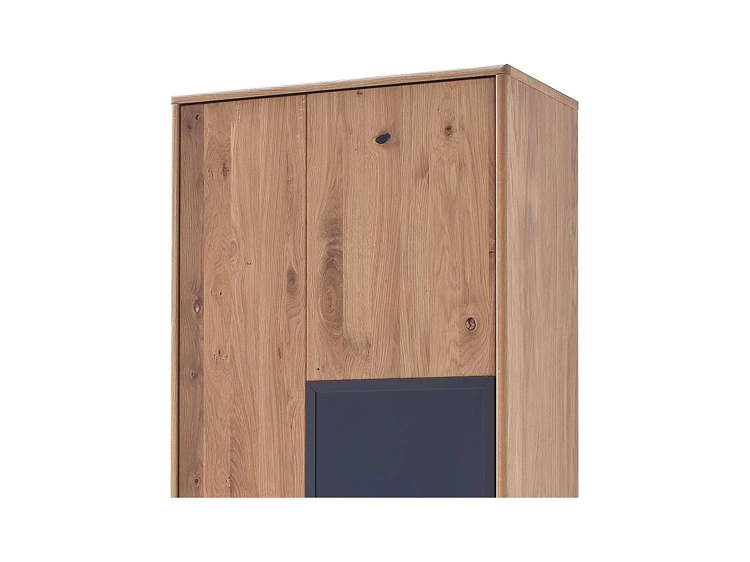 Esszimmervitrine in Eiche Bianco und Anthrazit modern