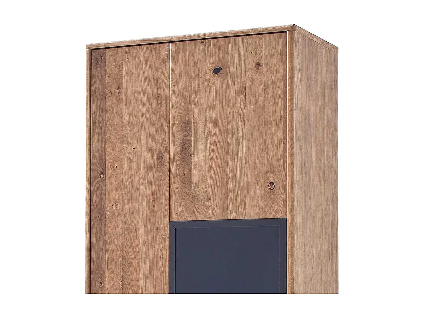 Esszimmervitrine in Eiche Bianco und Anthrazit modern