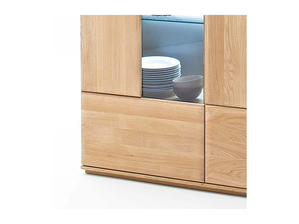 Wohnzimmervitrine aus Eiche Bianco 90 cm