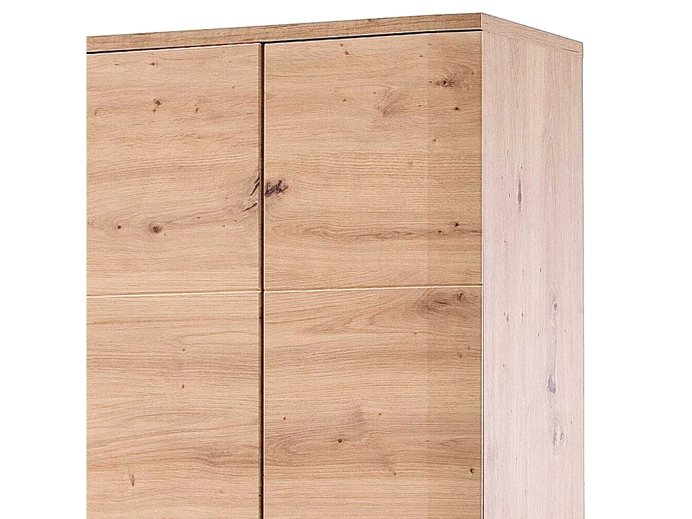 Wohnzimmervitrine in Eichefarben und Anthrazit 100 cm breit