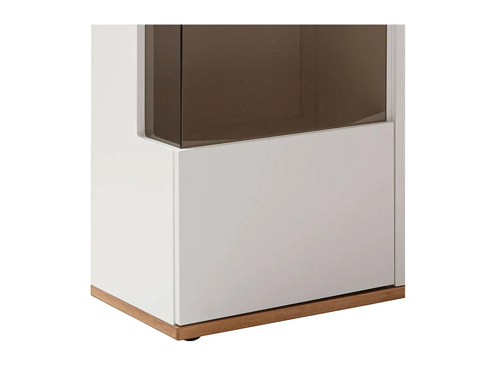 Standvitrine Wohnzimmervitrine mit Glastüren in Soft White