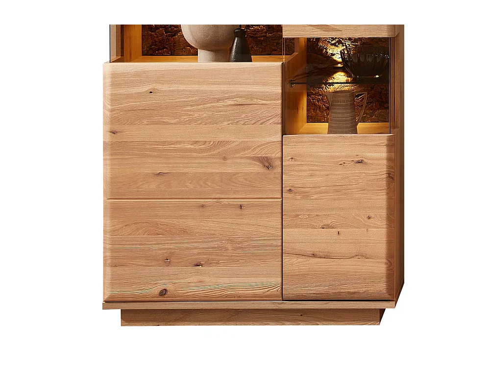 Standvitrine modern in Eschefarben Wildeichefarben