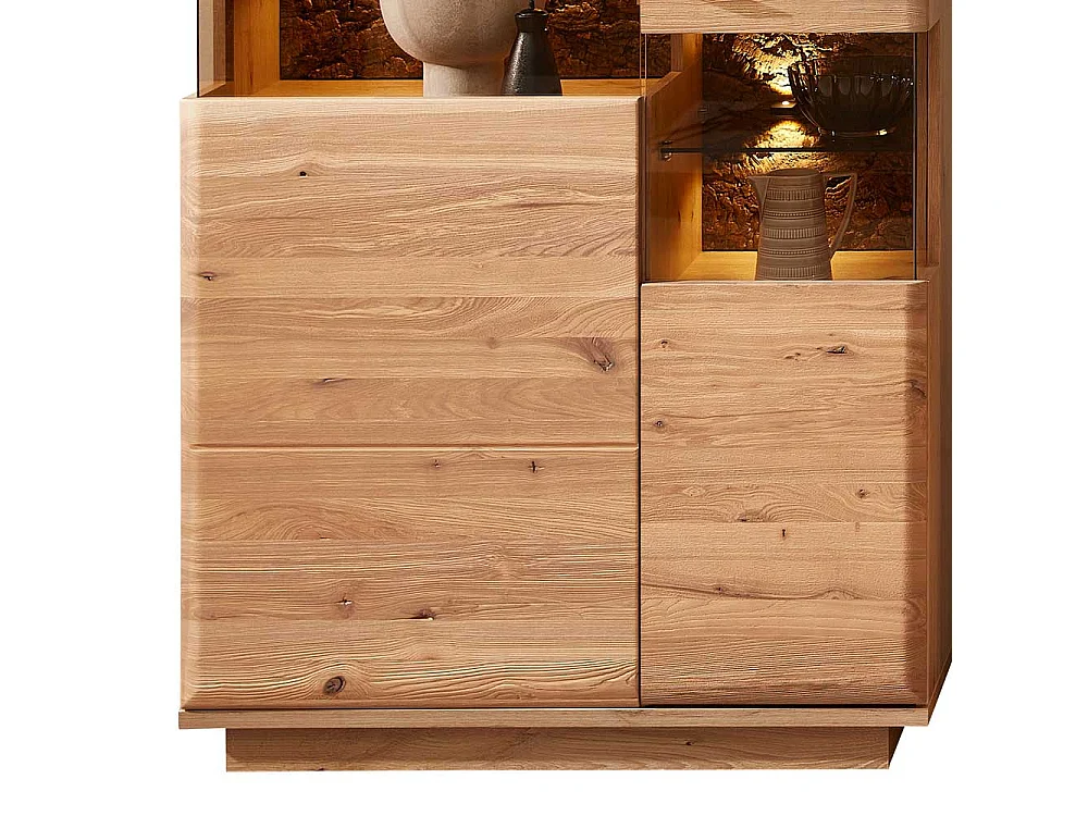 Standvitrine modern in Eschefarben Wildeichefarben