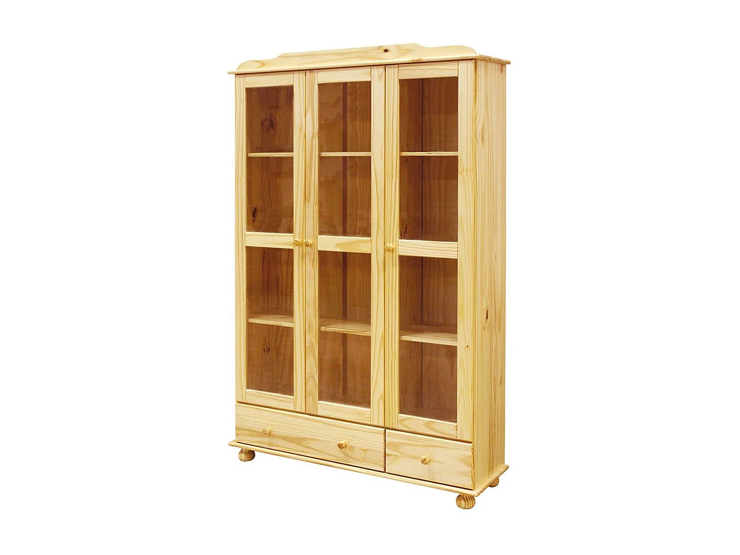 Standvitrine aus Kiefer Massivholz Landhausstil