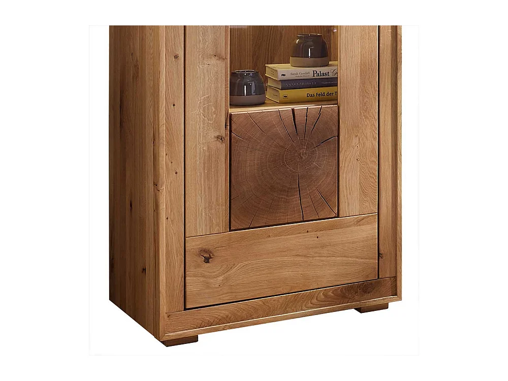 Standvitrine aus Wildeiche Echtholz modern