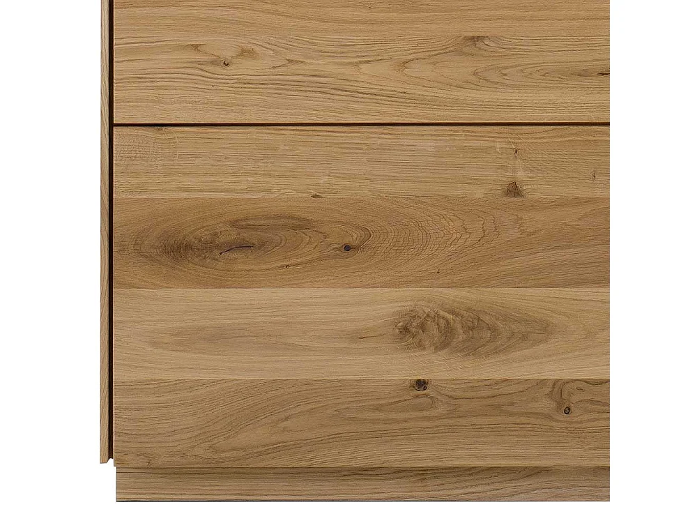 Standvitrine aus Wildeiche Massivholz 209 cm hoch - 63 cm breit