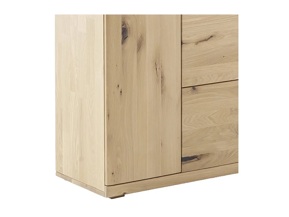 Wohnzimmervitrine Standvitrine aus Asteiche Massivholz 203 cm hoch