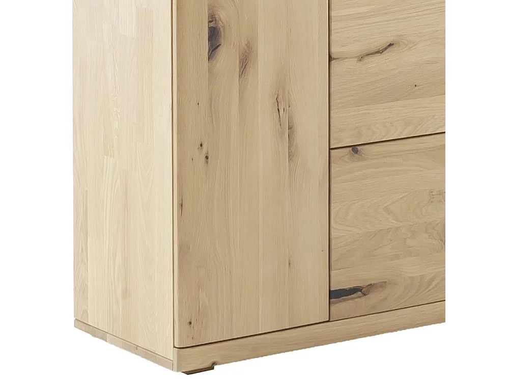 Wohnzimmervitrine Standvitrine aus Asteiche Massivholz 203 cm hoch