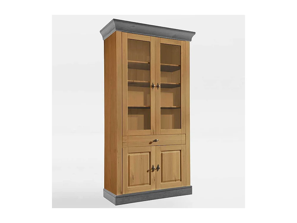 Esszimmervitrine aus Kiefer teilmassiv 4-türig