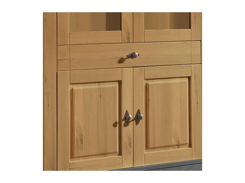 Esszimmervitrine aus Kiefer teilmassiv 4-türig