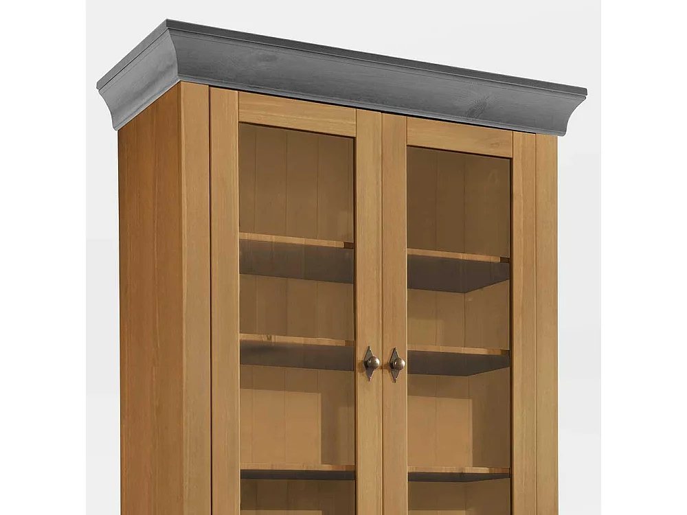 Esszimmervitrine aus Kiefer teilmassiv 4-türig