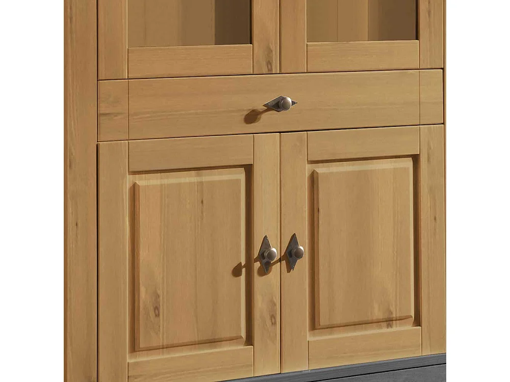 Esszimmervitrine aus Kiefer teilmassiv 4-türig