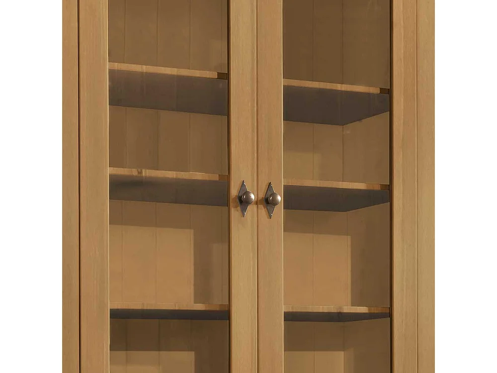 Esszimmervitrine aus Kiefer teilmassiv 4-türig