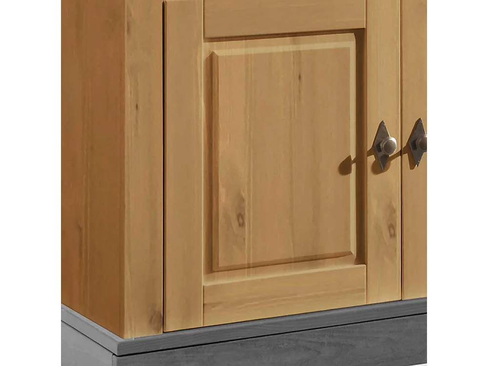 Esszimmervitrine aus Kiefer teilmassiv 4-türig