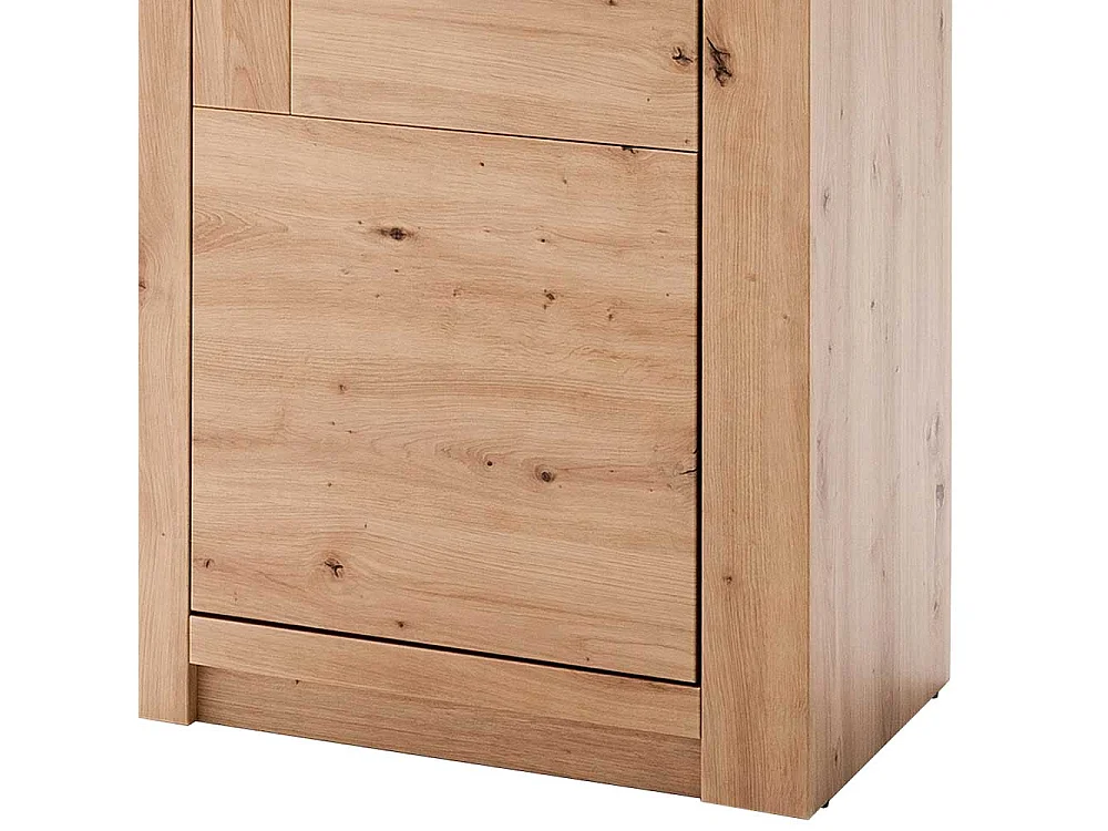 Standvitrine in Eichefarben und Anthrazit modern