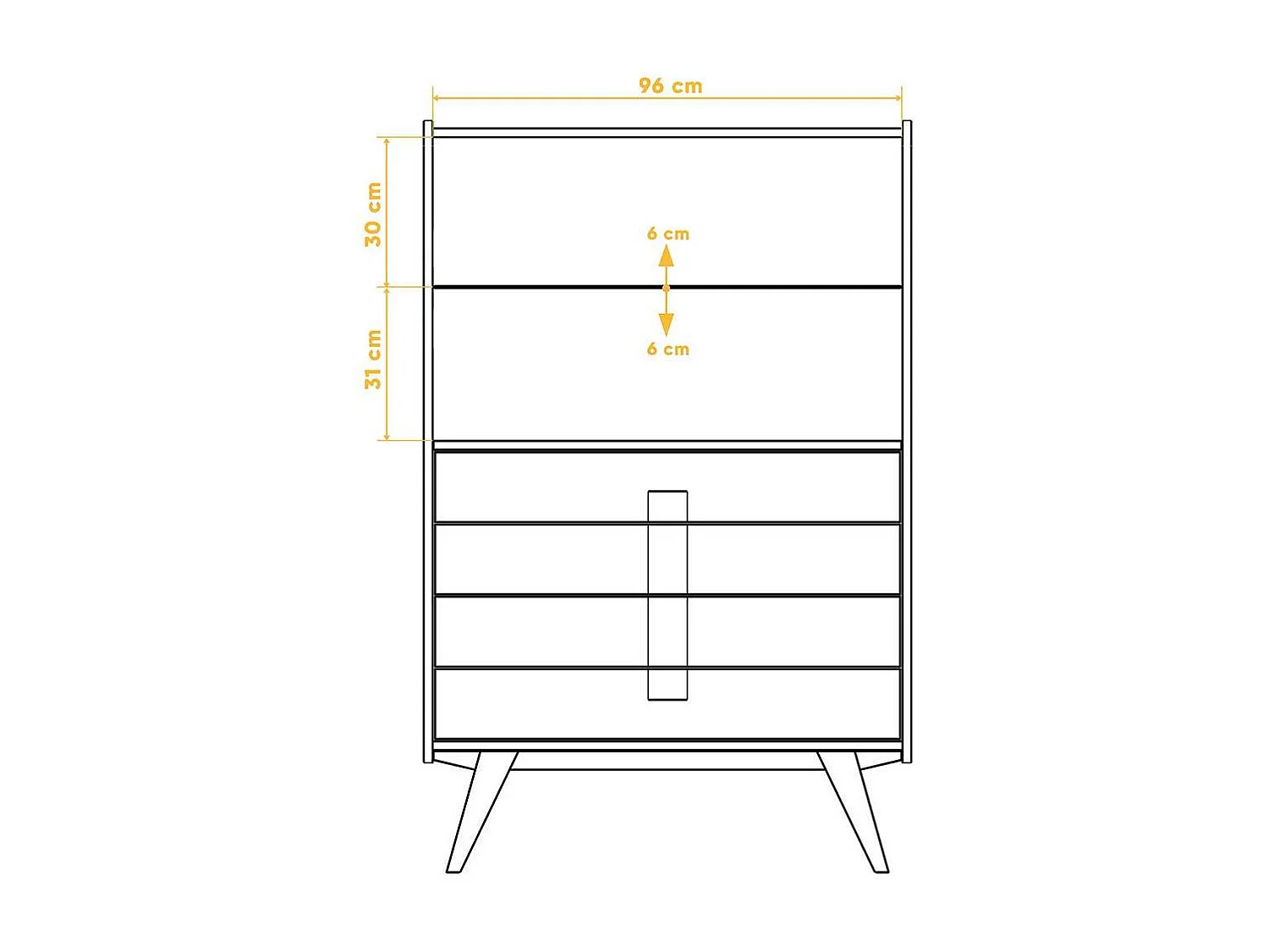 Standvitrine aus Wildeiche Massivholz 100 cm breit