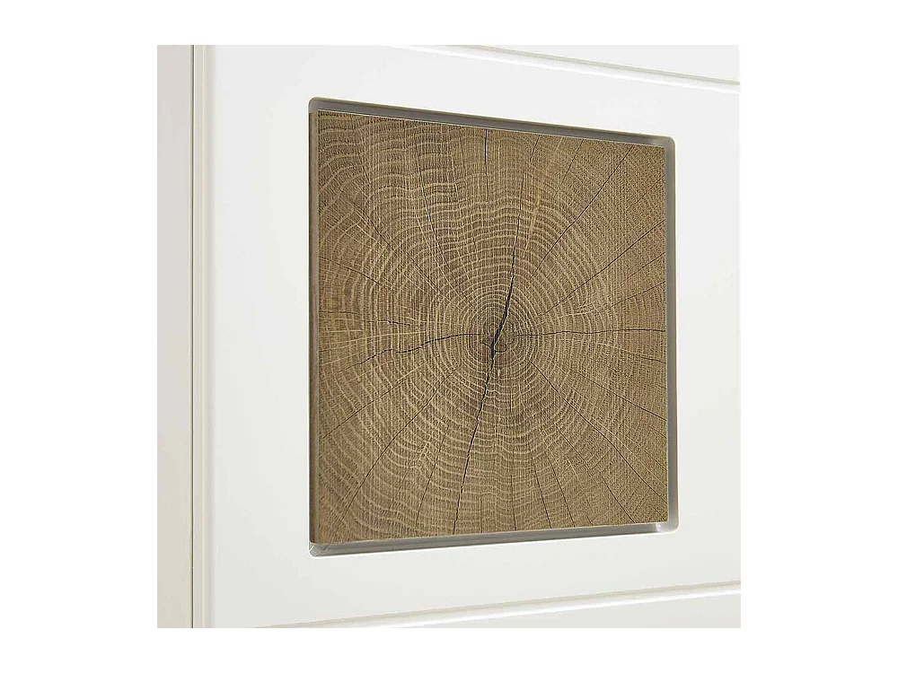 Hängevitrine in Weiß Holz Dekor LED Beleuchtung