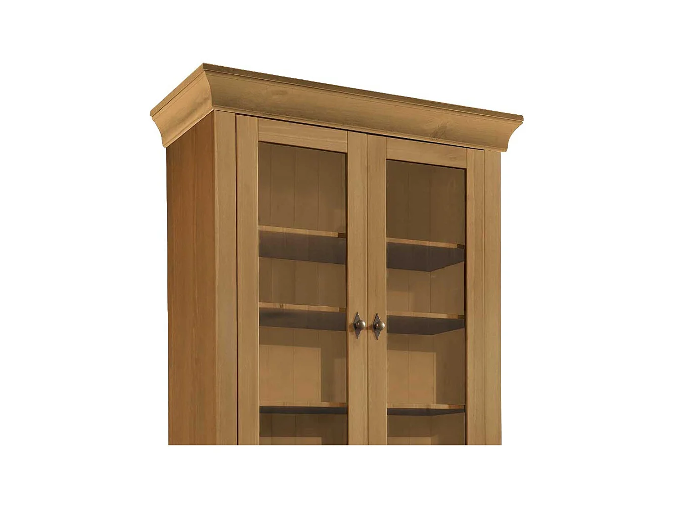 Wohnzimmervitrine aus Kiefer teilmassiv Landhaus Design