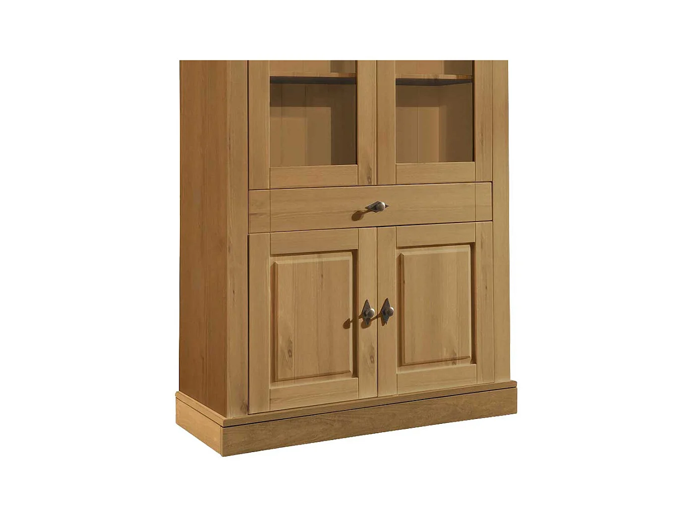 Wohnzimmervitrine aus Kiefer teilmassiv Landhaus Design