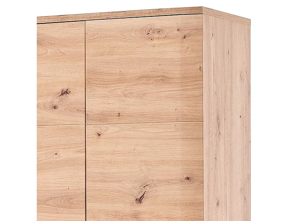 Standvitrine in Eichefarben und Anthrazit 70 cm breit