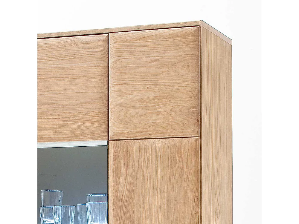 Wohnzimmervitrine aus Eiche Bianco 90 cm