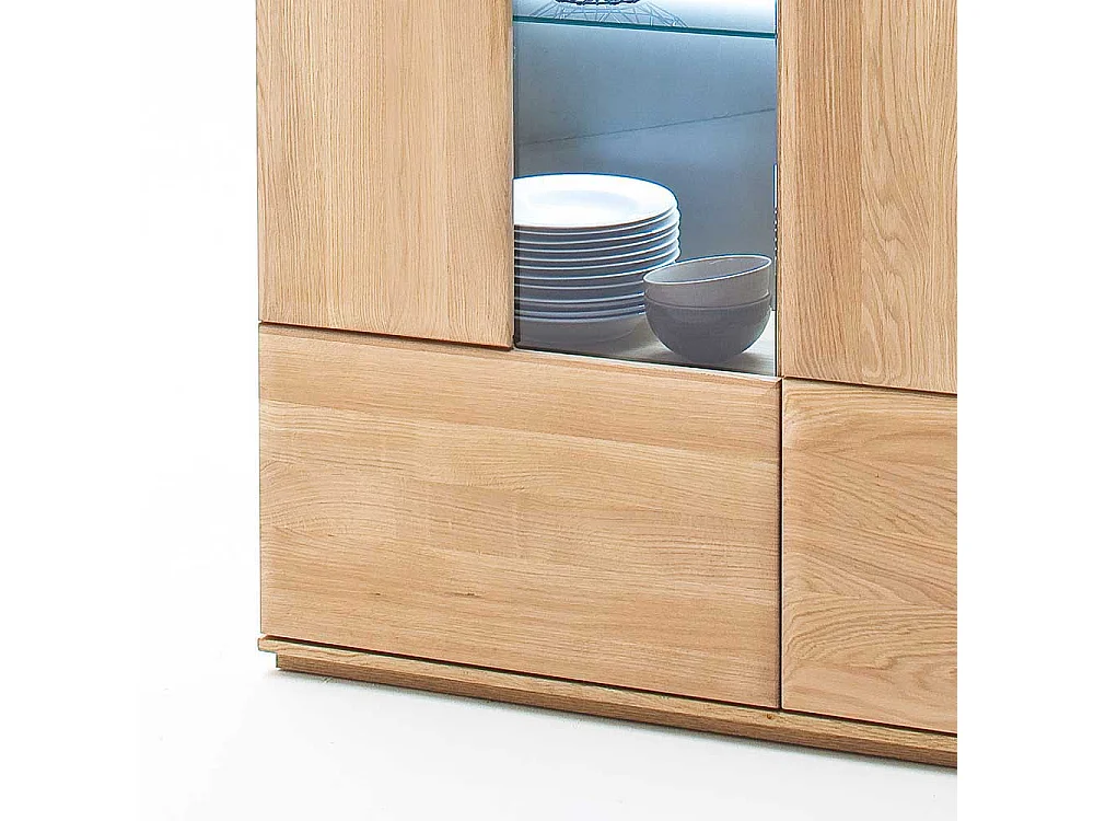 Wohnzimmervitrine aus Eiche Bianco 90 cm