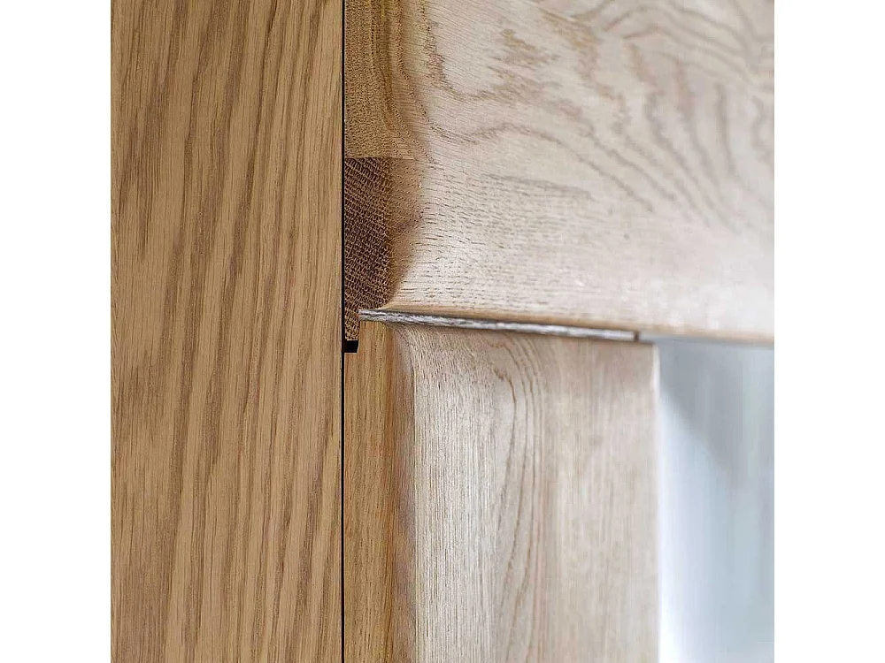 Wohnzimmervitrine aus Eiche Bianco 90 cm