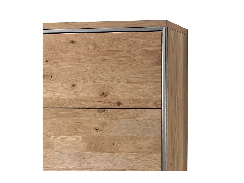 Wohnzimmer Hängevitrine mit Asteiche furniert 2 türig