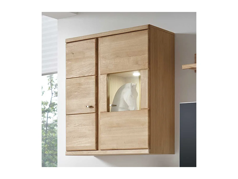H�ngevitrine aus Wildeiche Bianco 90 cm breit