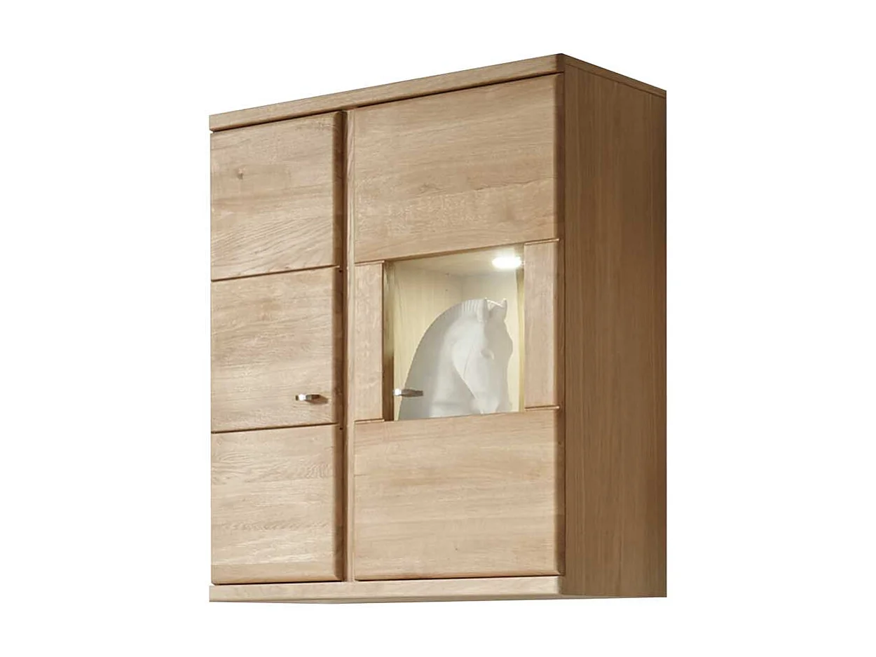 Hängevitrine aus Wildeiche Bianco 90 cm breit