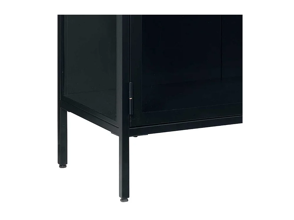 Wohnzimmervitrine in Schwarz 170 cm breit