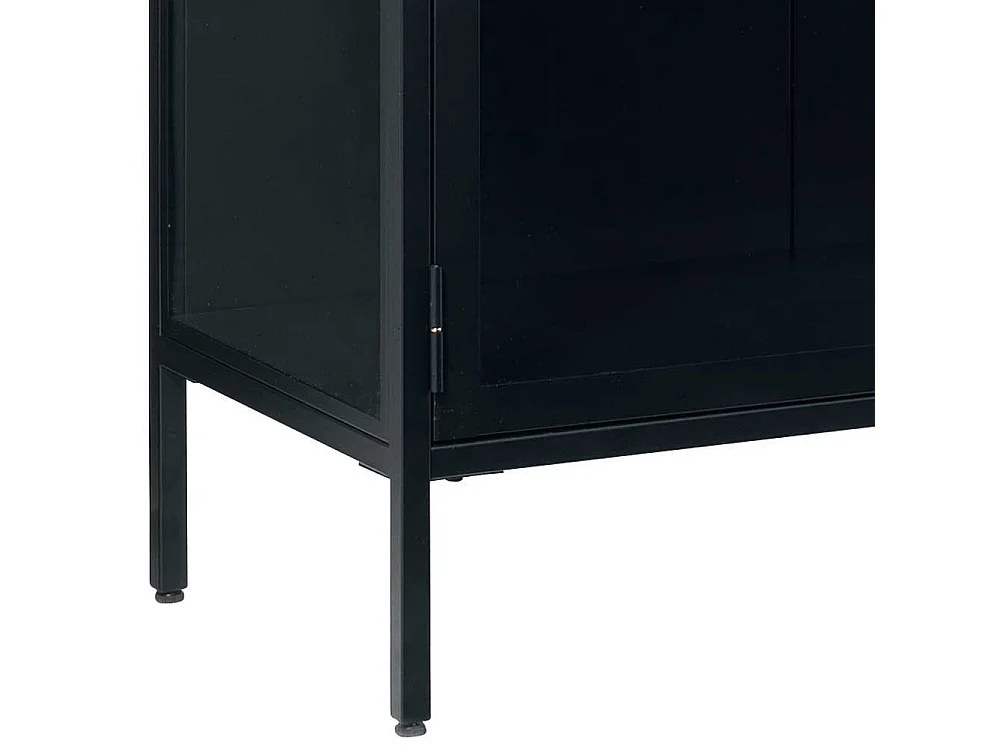 Wohnzimmervitrine in Schwarz 170 cm breit