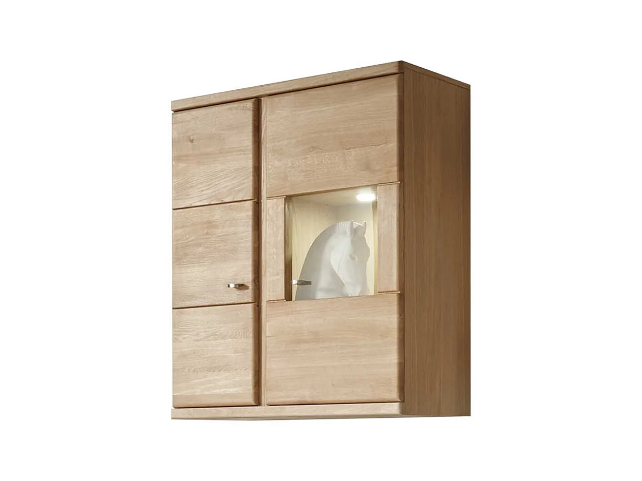 Hängevitrine aus Wildeiche Bianco 90 cm breit