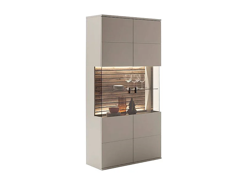 Standvitrine Wohnzimmervitrinenschrank in modernem Design 199 cm hoch