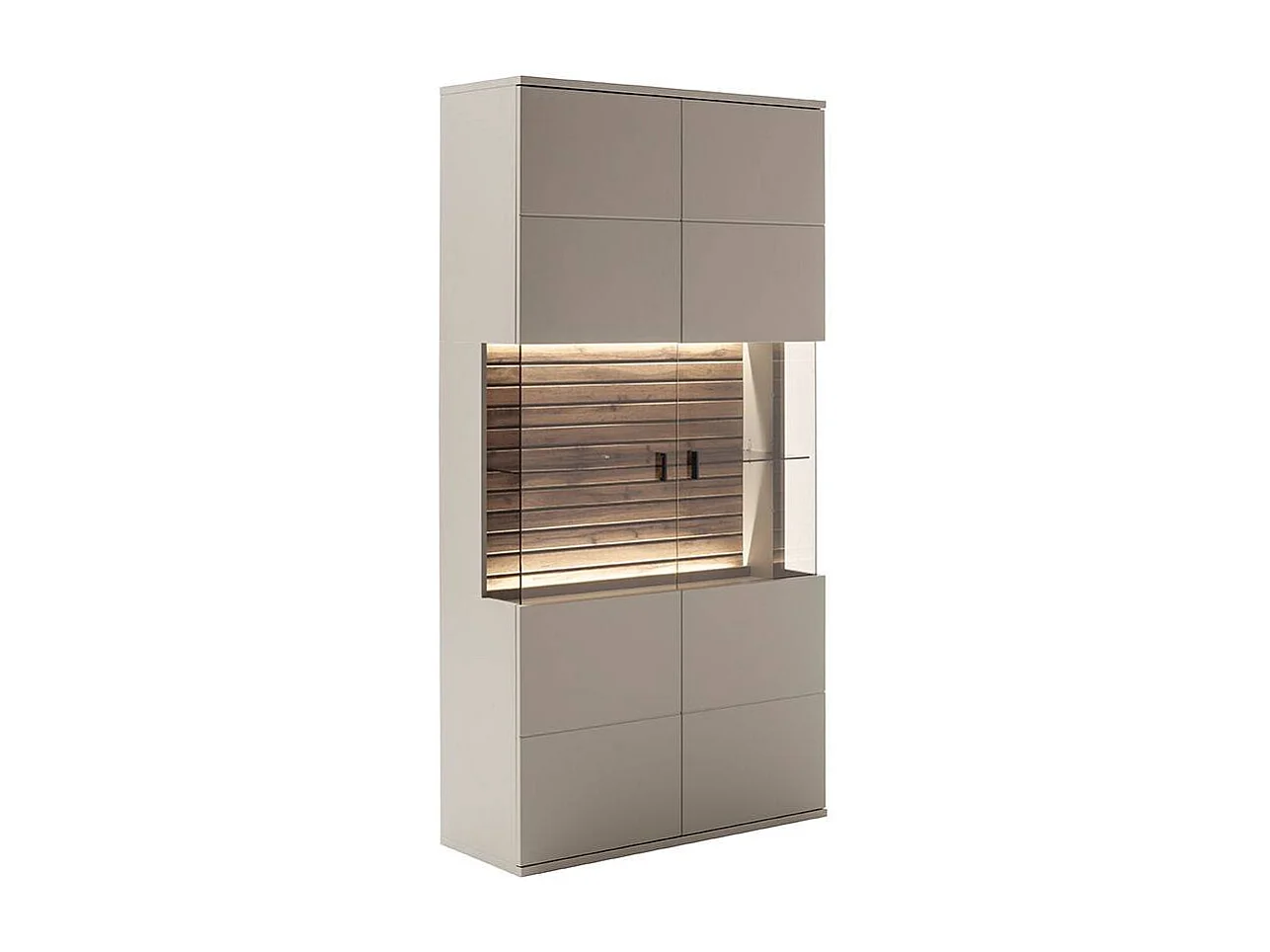 Standvitrine Wohnzimmervitrinenschrank in modernem Design 199 cm hoch